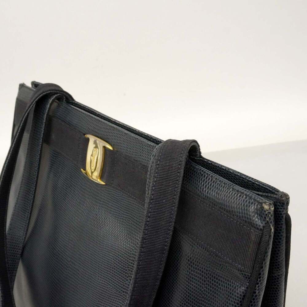 Salvatore Ferragamo Vara Leather Tote Bag, Navy, Women's - Picture 12 of 13